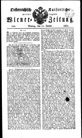 Wiener Zeitung 18210625 Seite: 1