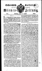 Wiener Zeitung 18210626 Seite: 1