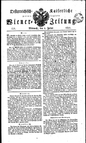 Wiener Zeitung 18210704 Seite: 1