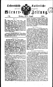 Wiener Zeitung 18210806 Seite: 1