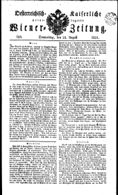 Wiener Zeitung 18210823 Seite: 1