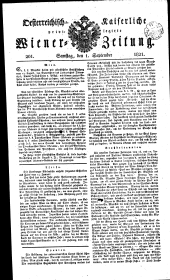 Wiener Zeitung 18210901 Seite: 1