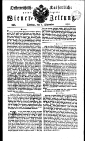 Wiener Zeitung 18210904 Seite: 1