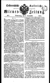 Wiener Zeitung 18210906 Seite: 1