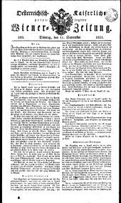 Wiener Zeitung 18210911 Seite: 1