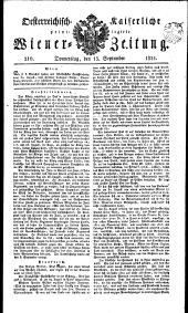 Wiener Zeitung 18210913 Seite: 1