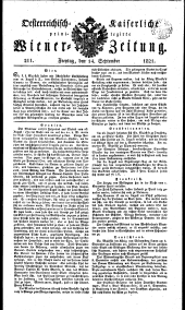 Wiener Zeitung 18210914 Seite: 1