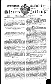 Wiener Zeitung 18210920 Seite: 1