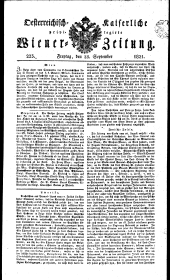 Wiener Zeitung 18210928 Seite: 1