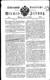 Wiener Zeitung 18211001 Seite: 1