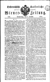Wiener Zeitung 18211004 Seite: 1