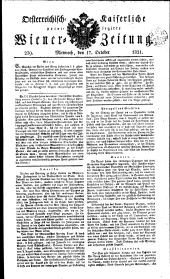 Wiener Zeitung 18211017 Seite: 1
