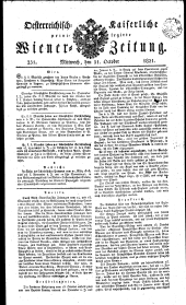 Wiener Zeitung 18211031 Seite: 1