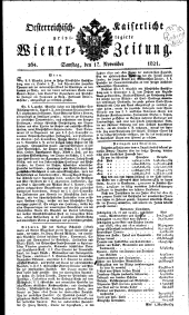 Wiener Zeitung 18211117 Seite: 1