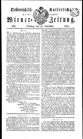 Wiener Zeitung 18211120 Seite: 1