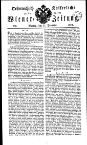 Wiener Zeitung 18211217 Seite: 1