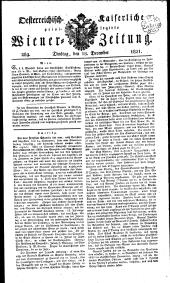 Wiener Zeitung 18211218 Seite: 1