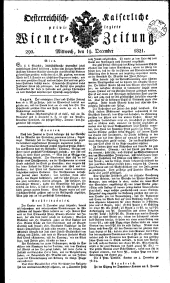 Wiener Zeitung 18211219 Seite: 1