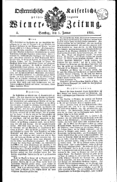 Wiener Zeitung 18220105 Seite: 1