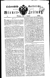 Wiener Zeitung 18220107 Seite: 1