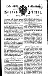 Wiener Zeitung 18220118 Seite: 1