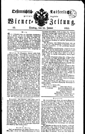 Wiener Zeitung 18220122 Seite: 1