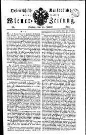 Wiener Zeitung 18220125 Seite: 1