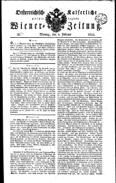 Wiener Zeitung 18220204 Seite: 1