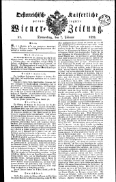 Wiener Zeitung 18220207 Seite: 1