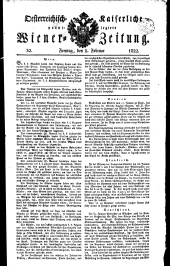 Wiener Zeitung 18220208 Seite: 1
