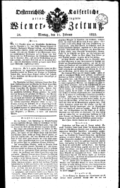 Wiener Zeitung 18220211 Seite: 1