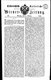 Wiener Zeitung 18220225 Seite: 1