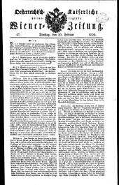 Wiener Zeitung 18220226 Seite: 1