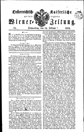 Wiener Zeitung 18220228 Seite: 1