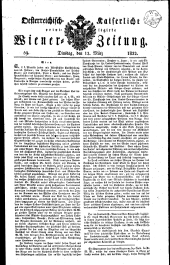 Wiener Zeitung 18220312 Seite: 1