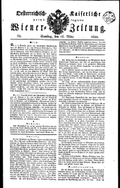 Wiener Zeitung 18220316 Seite: 1