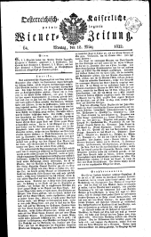 Wiener Zeitung 18220318 Seite: 1