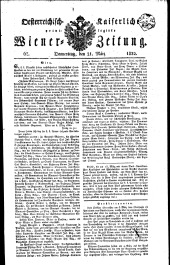 Wiener Zeitung 18220321 Seite: 1