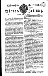 Wiener Zeitung 18220322 Seite: 1