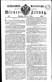 Wiener Zeitung 18220323 Seite: 1