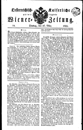 Wiener Zeitung 18220326 Seite: 1