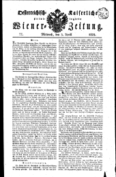 Wiener Zeitung 18220403 Seite: 1