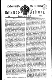 Wiener Zeitung 18220405 Seite: 1