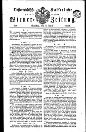 Wiener Zeitung 18220406 Seite: 1