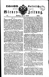 Wiener Zeitung 18220409 Seite: 1