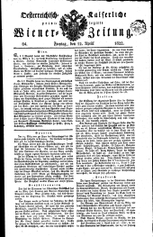 Wiener Zeitung 18220412 Seite: 1