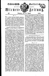 Wiener Zeitung 18220426 Seite: 1