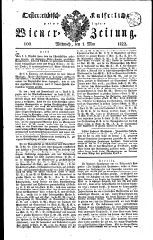 Wiener Zeitung 18220501 Seite: 1