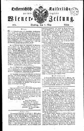 Wiener Zeitung 18220507 Seite: 1
