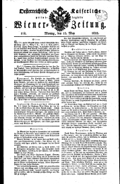 Wiener Zeitung 18220513 Seite: 1